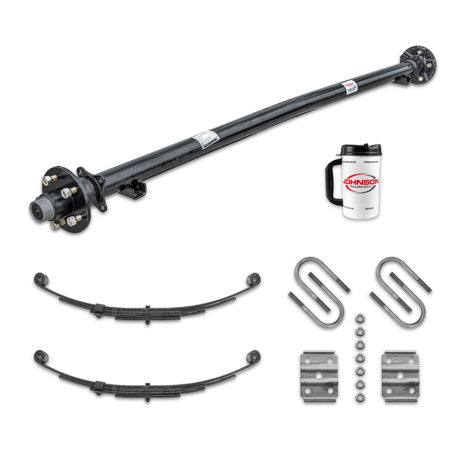 3,500 lb Trailer Axle Running Gear Kit | 3.5k Idler Axle – 61″ HF – 46″ SC (545)
