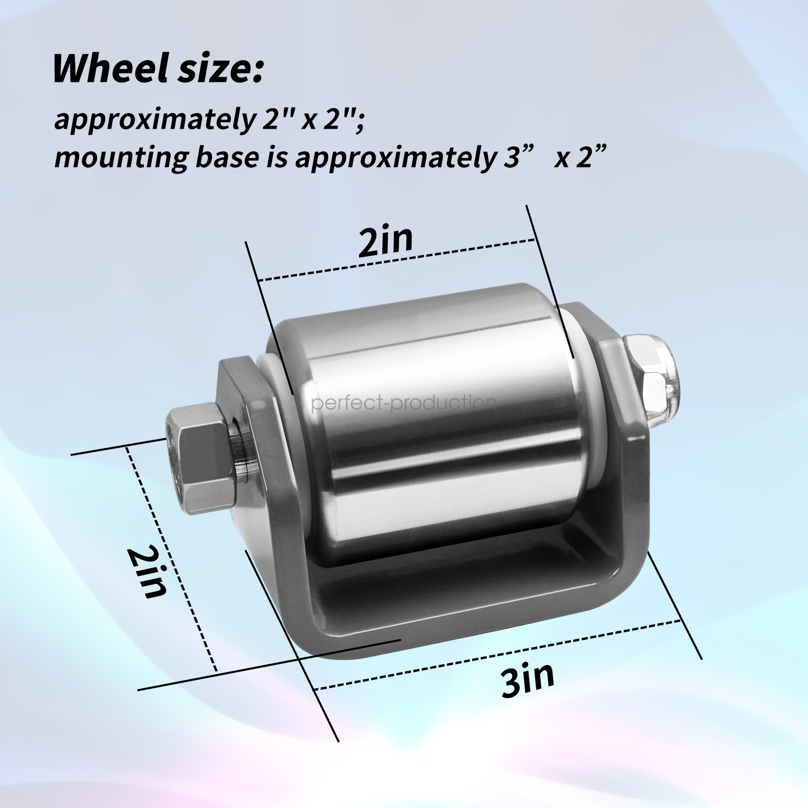 Heavy Duty Steel Wheel Fit for RV Trailers,2 Steel Micro Rollers,2Inches Roller