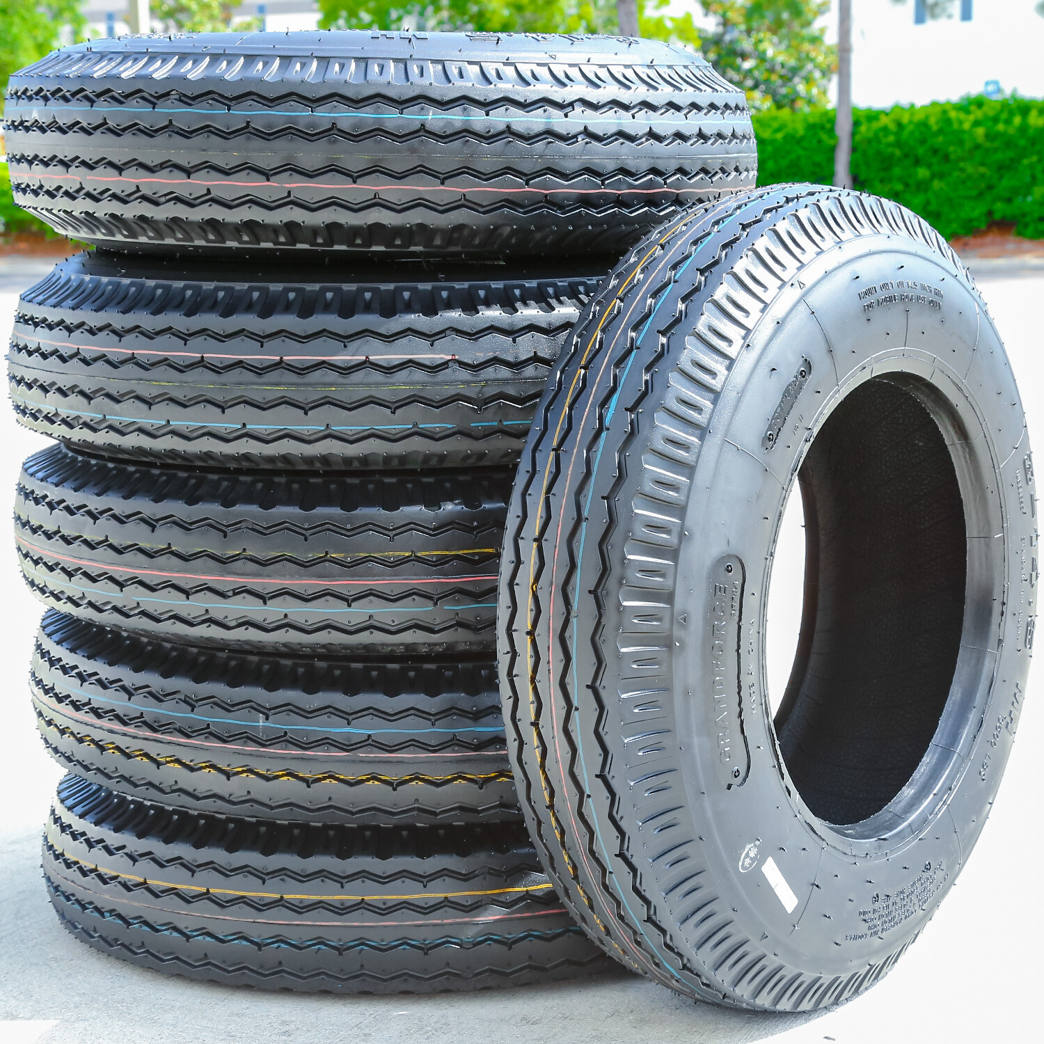 6 Tires ST 8-14.5 Grandforce GF704 Mobile Home Trailer Load G 14 Ply