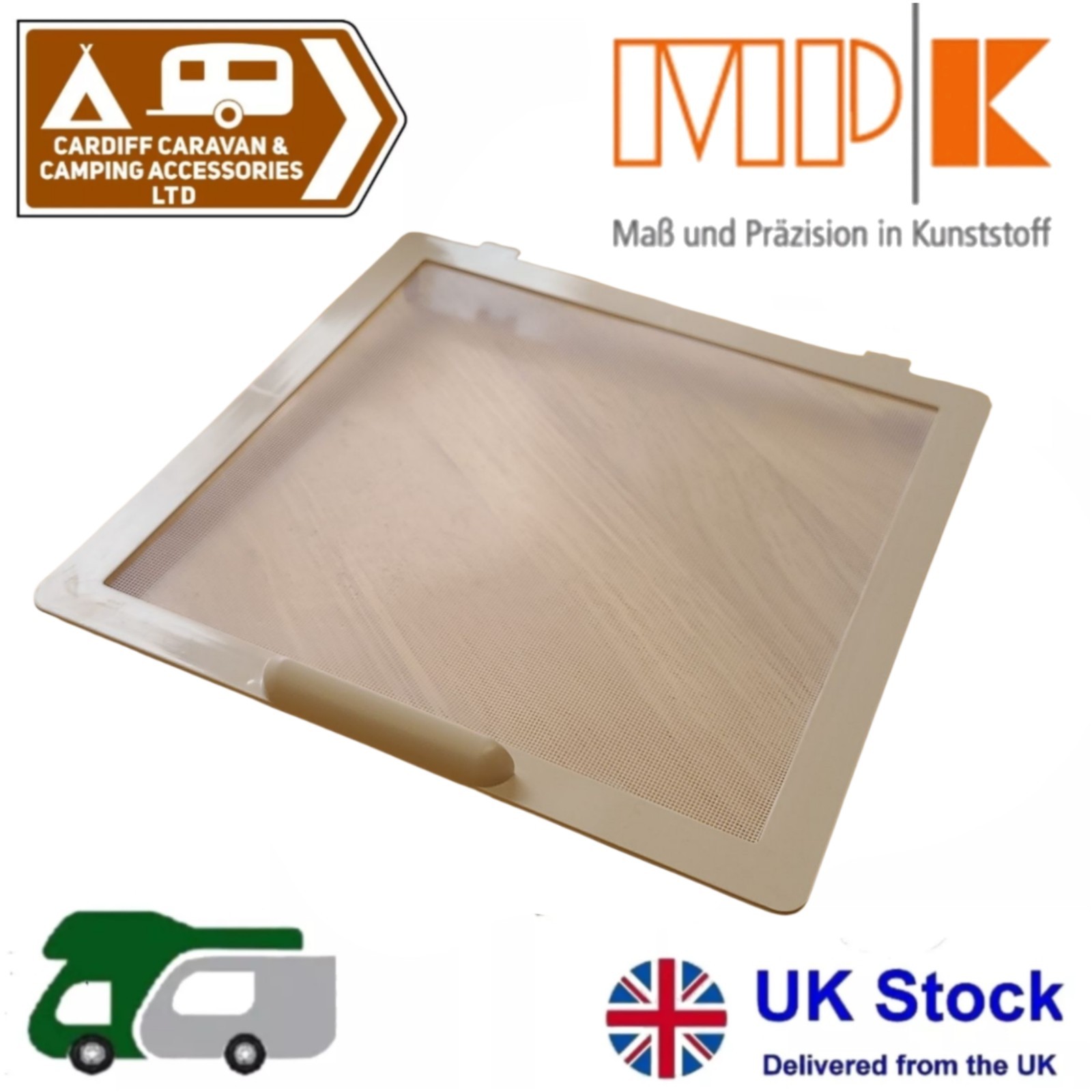 MPK Rooflight Flynet Vent 290 x 290 Skylight Beige Caravan Motorhome Campervan