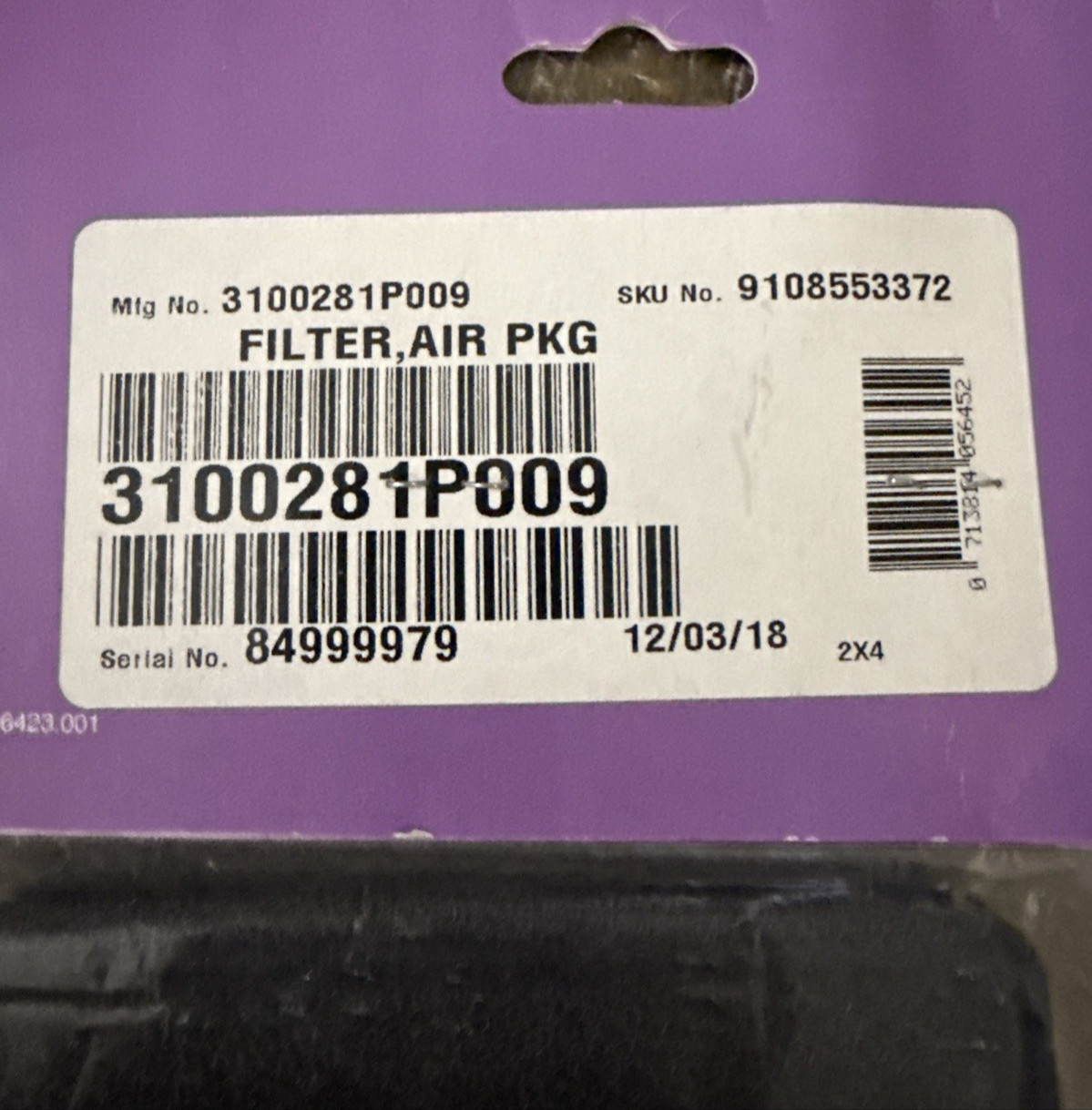 Dometic #3100281P009 Air Pkg Filter-Brand New-SHIPS N 24 HOURS