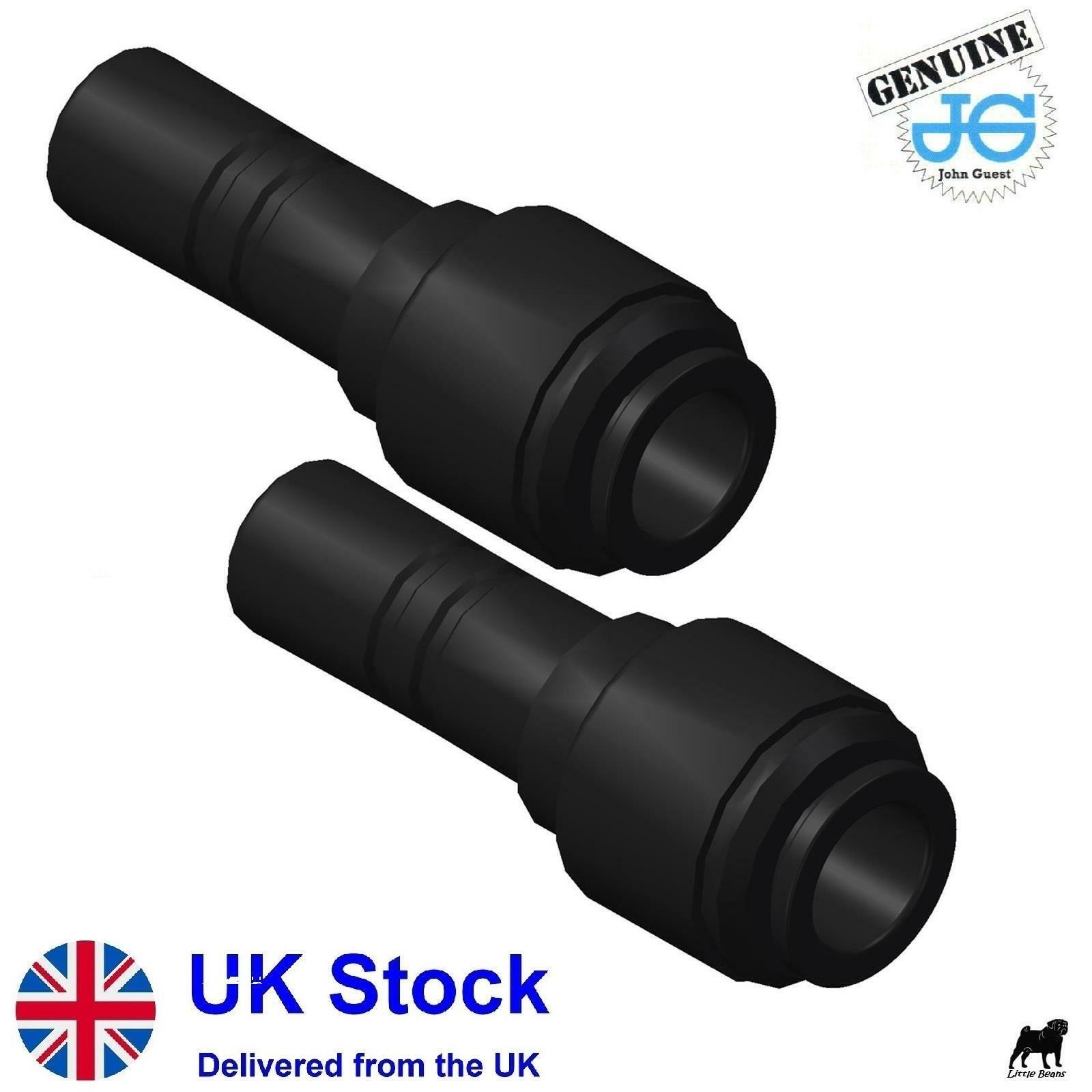2 x John Guest Push Speed Fit Water Pipe Fitting Reducer 10mm to 12mm WS1210