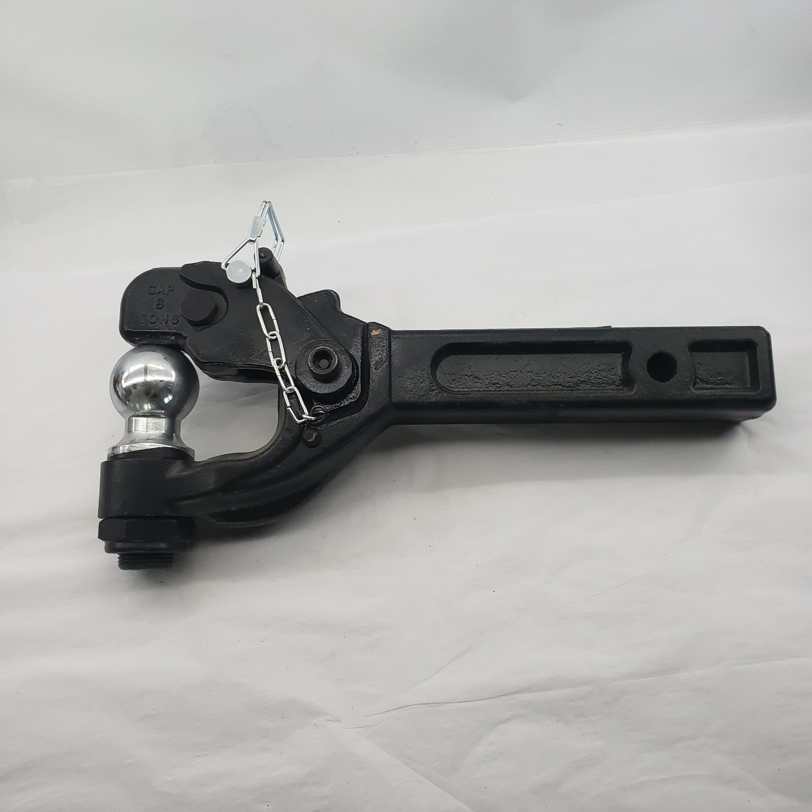 2″ Ball Combination Pintle Hitch w/ Shank Trailer Pickup Truck 8 Ton Cap Trailer