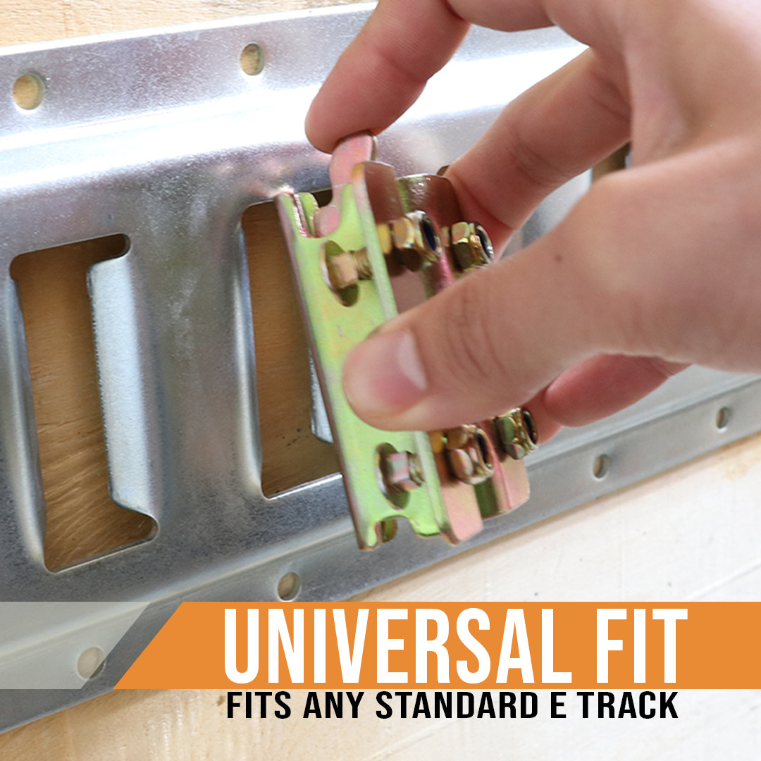 Bolt-On E-Track Fitting Accessory DIY Organizer E Track Fitting 2 Pack by Boxer