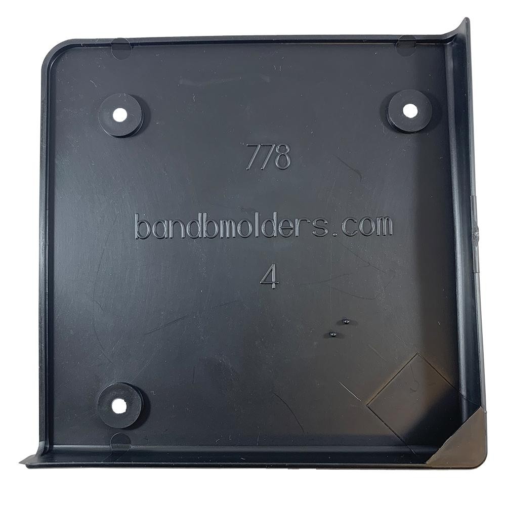 B&B Molders RV 5-1/8″ Square Slide-Out Extrusion Cover, Black