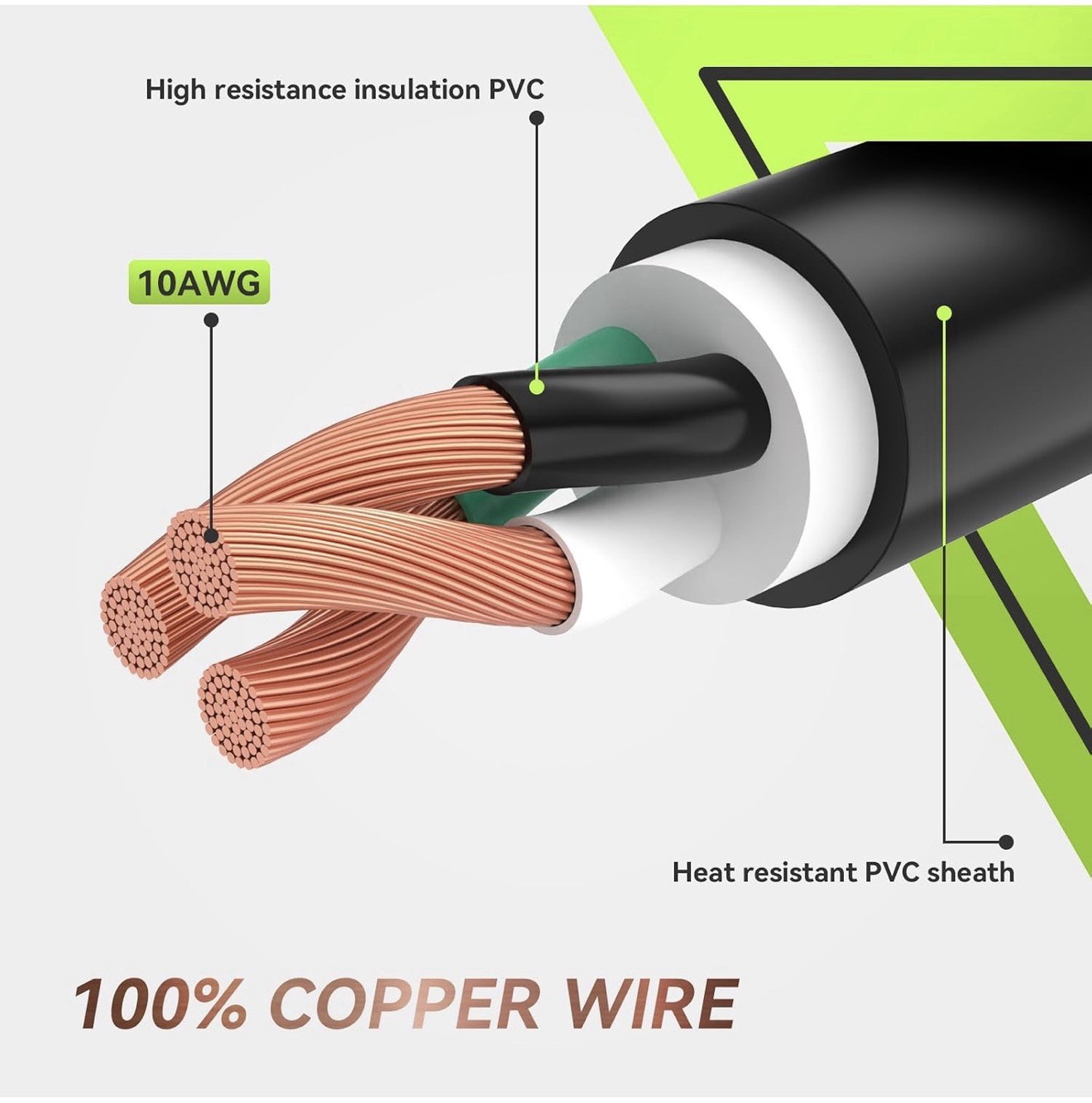 30 amp Lockable rv extension cord 10 ft