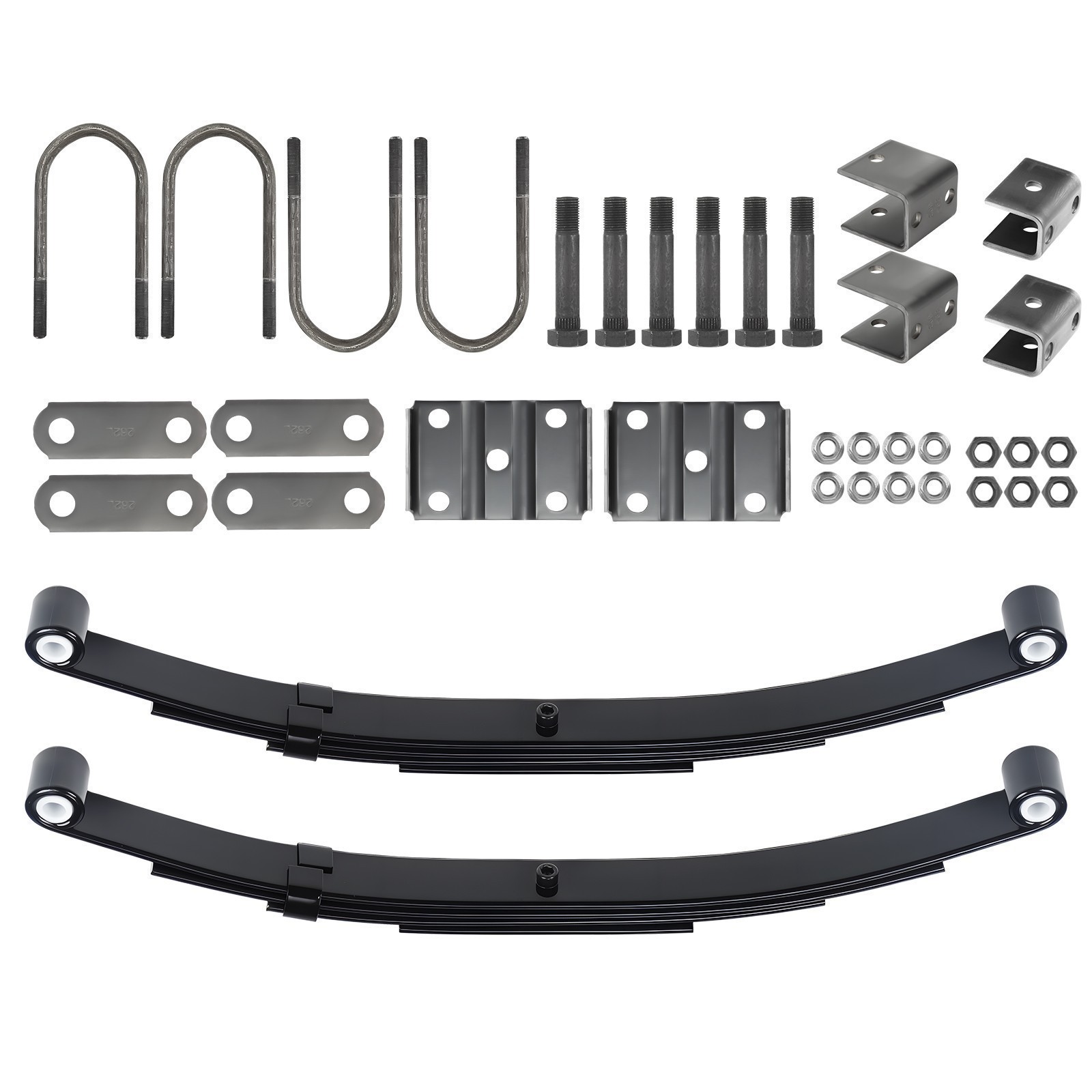 For 3500lb Single Trailer Axle Suspension Kit Leaf Spring U-bolt & Hanger /