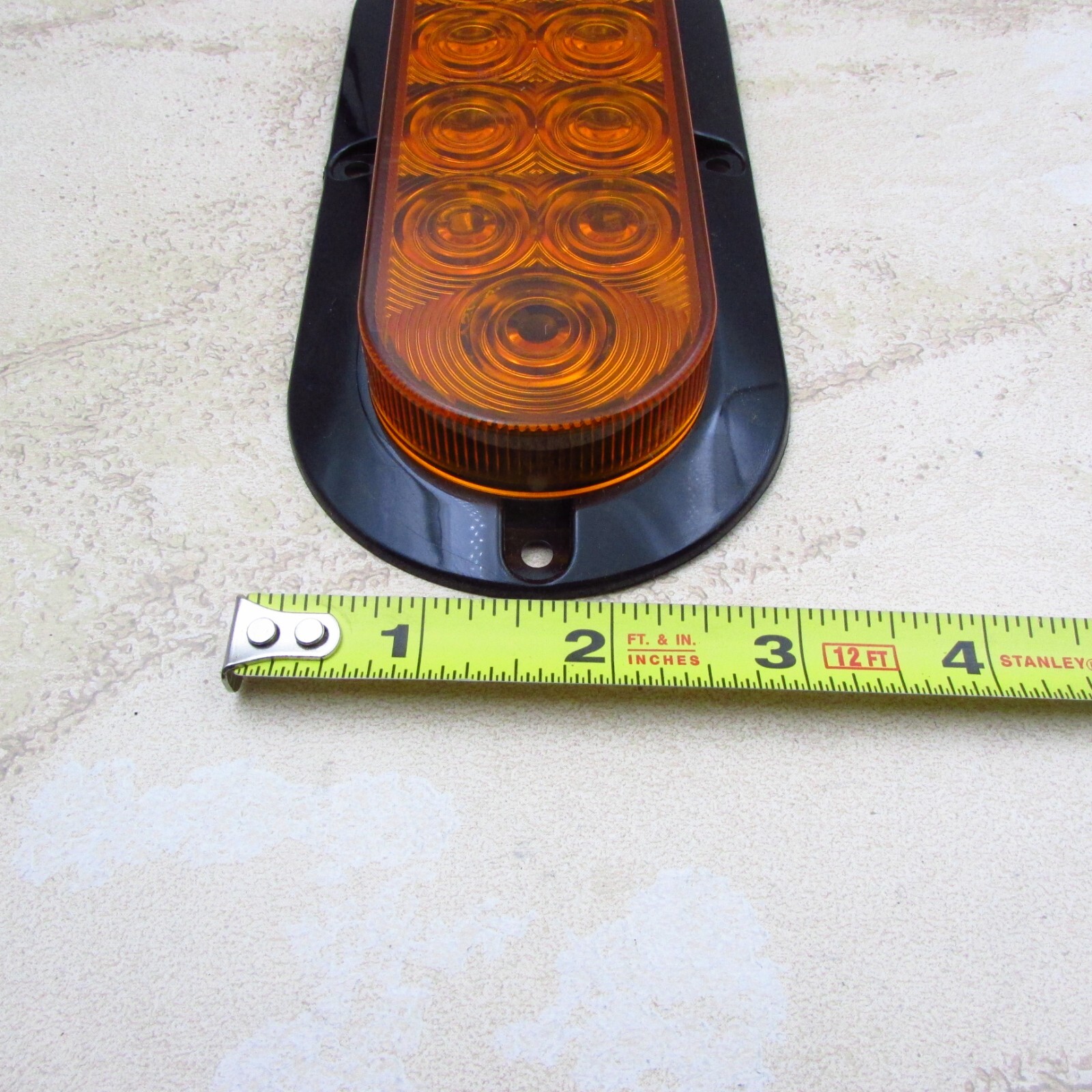 Qty 2 AMBER Sealed Waterproof 10 LED Surface Mount Trailer Light STL78AB