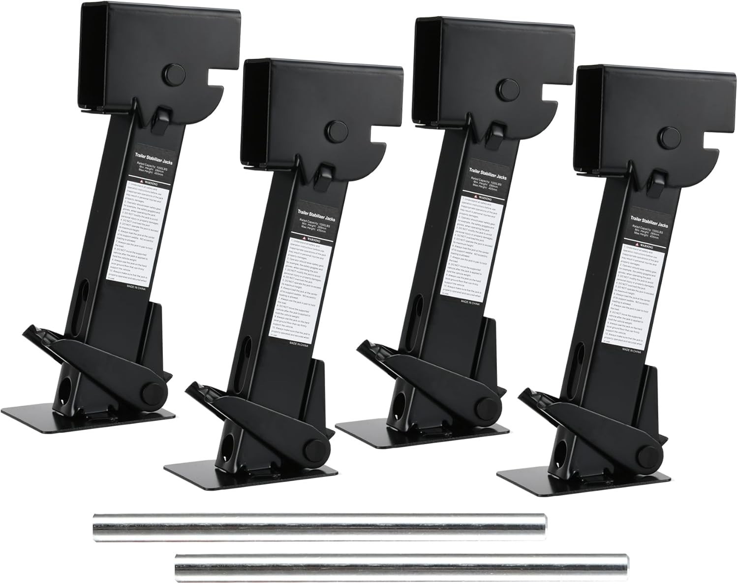 4 Pack RV Trailer Stabilizer Jacks Folding Telescoping 1000lbs Each