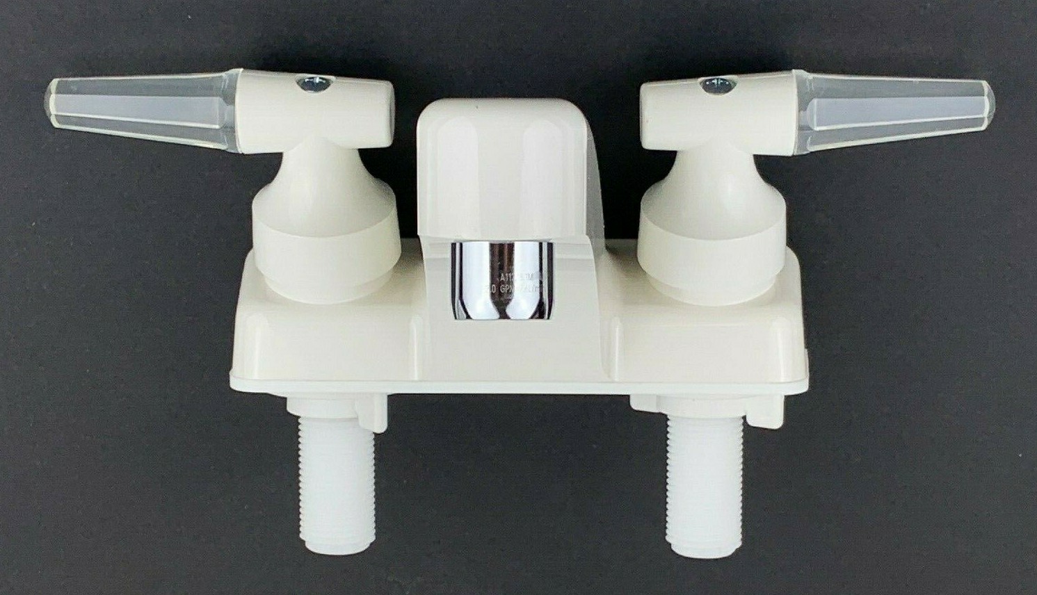 RV Mobile Home Faucet 4″ Center Set Lavatory Parchment Color Plastic Utopia