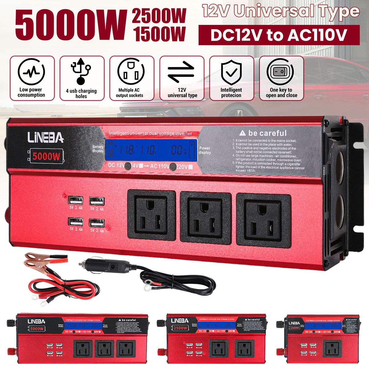 Complete 200W Solar Panel Kit & 5000W Power Inverter 30A Home 110V Grid System