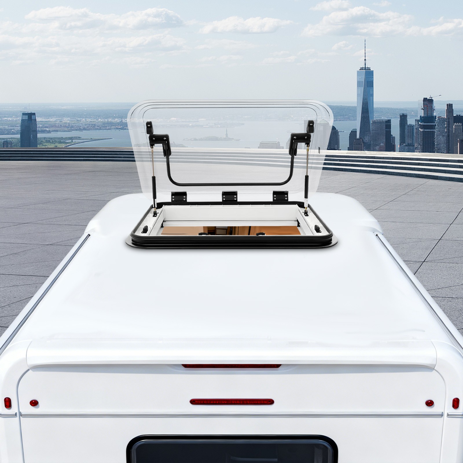 700mm*500mm Anti-UV RV Roof Vent Hatch Caravan Camper Trailer Roof Window Vent