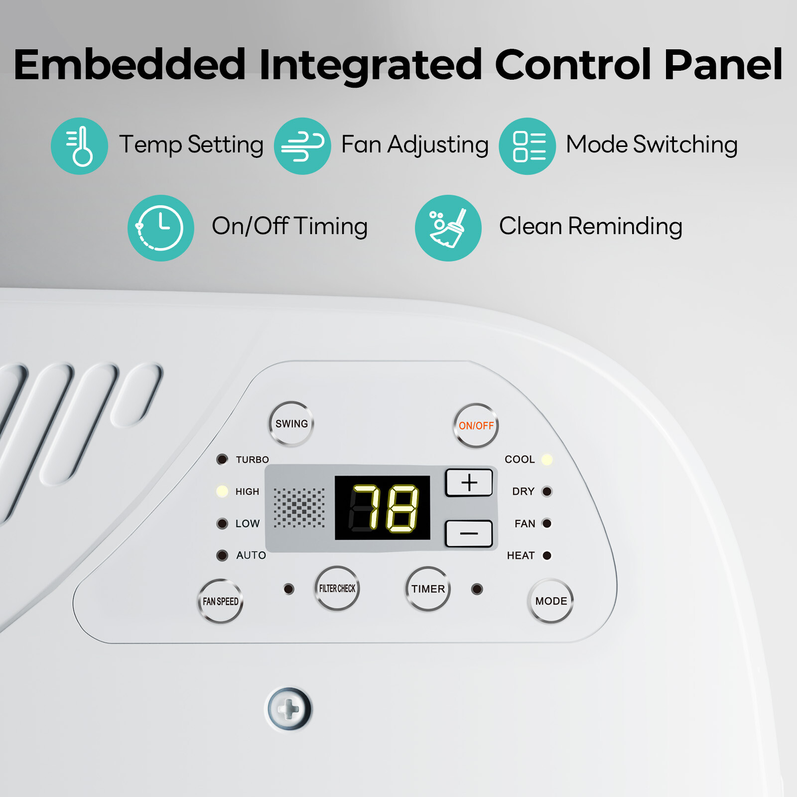 FOGATTI 16K BTU RV AC Unit, with Heat Pump and Cooling, with WiFi and Remote
