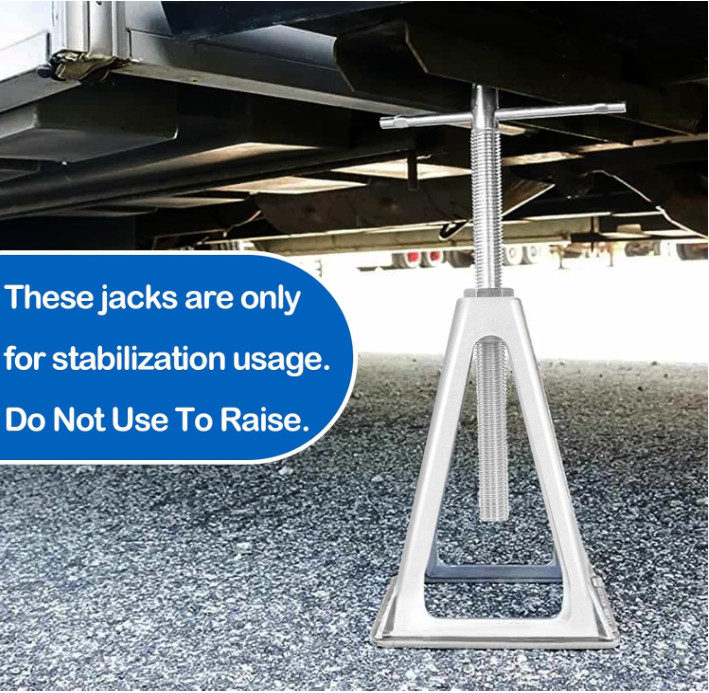 4 Pack RV Stabilizer Jacks 11″-17″ Adjustable Aluminum Screw Jack Stands 7500lbs