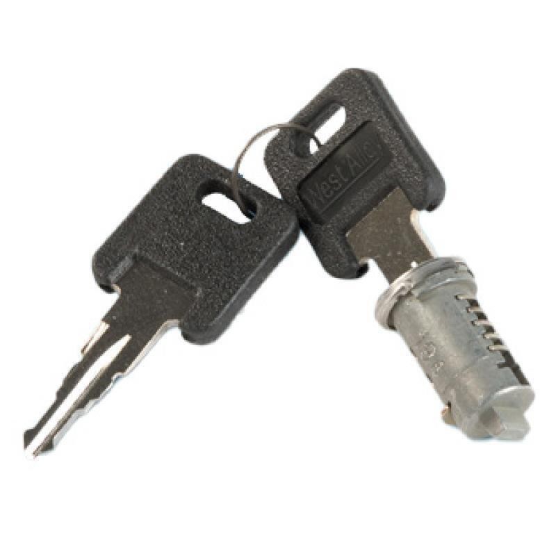 West Alloy WD184 Replacement Door Lock Barrel Short Tag & 2 Keys Motorhome-ST184