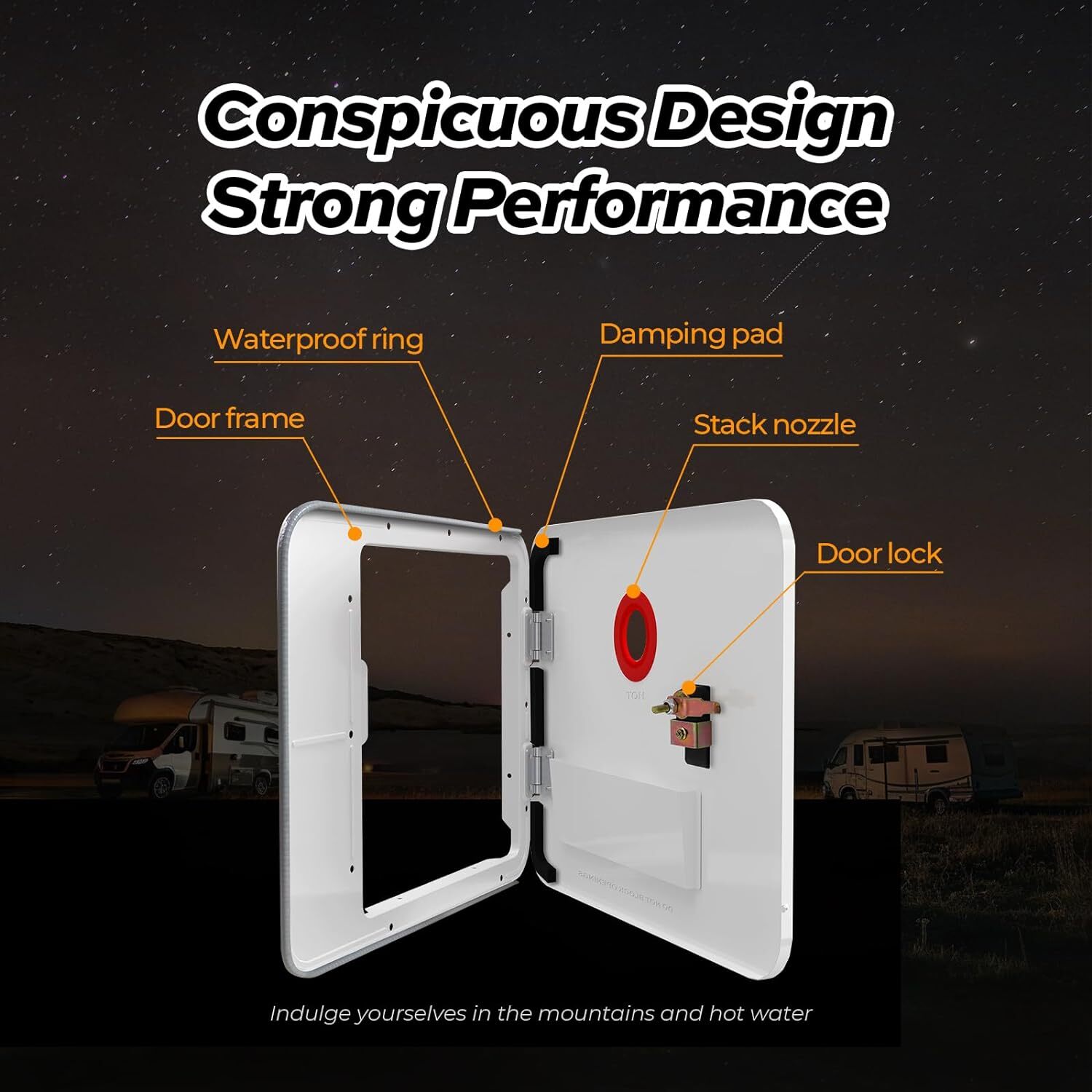 KINGRVER 18×18 inches White Door RV Water Heater For Suburban 10/12 Gallon