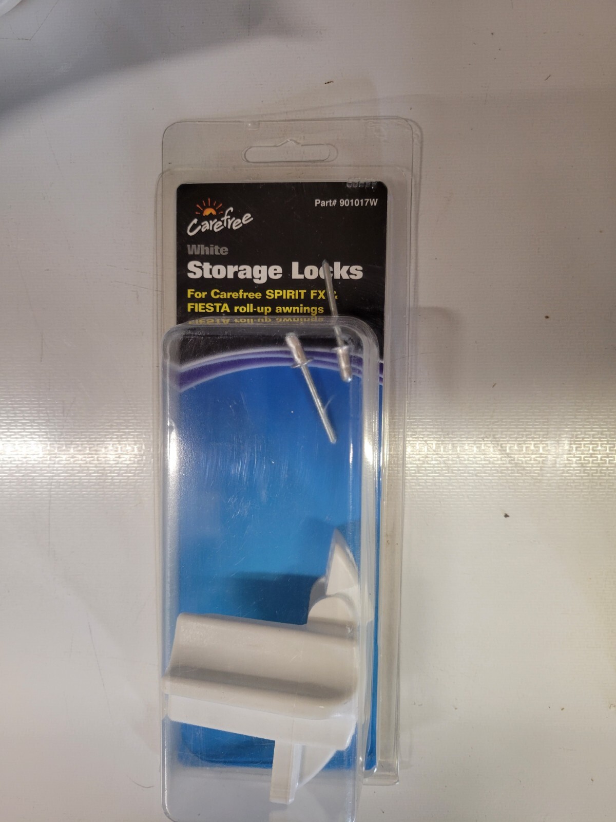 Carefree of Colorado awning parts- Travel Lock for Fiesta or Spirit FX White