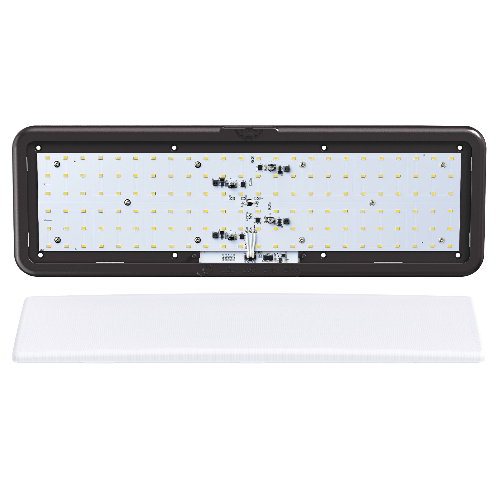 RV LED BRIGHT Ceiling Light 20 Inches 1450 LM 12V Trailer Bronze Leisure LED