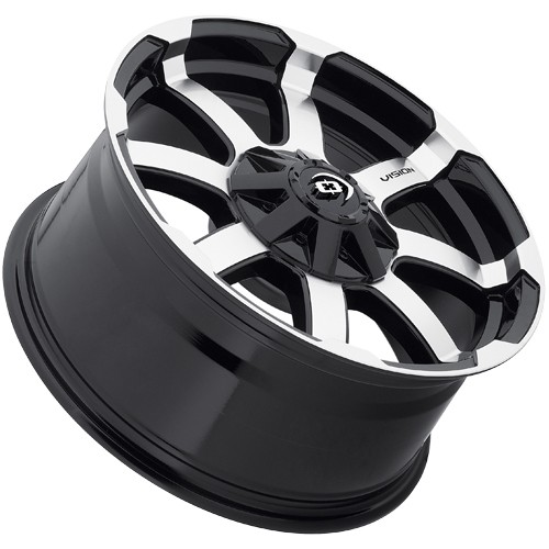Vision 413 Valor 16×6.5 5×160 +45mm Black/Machined Wheel Rim 16″ Inch