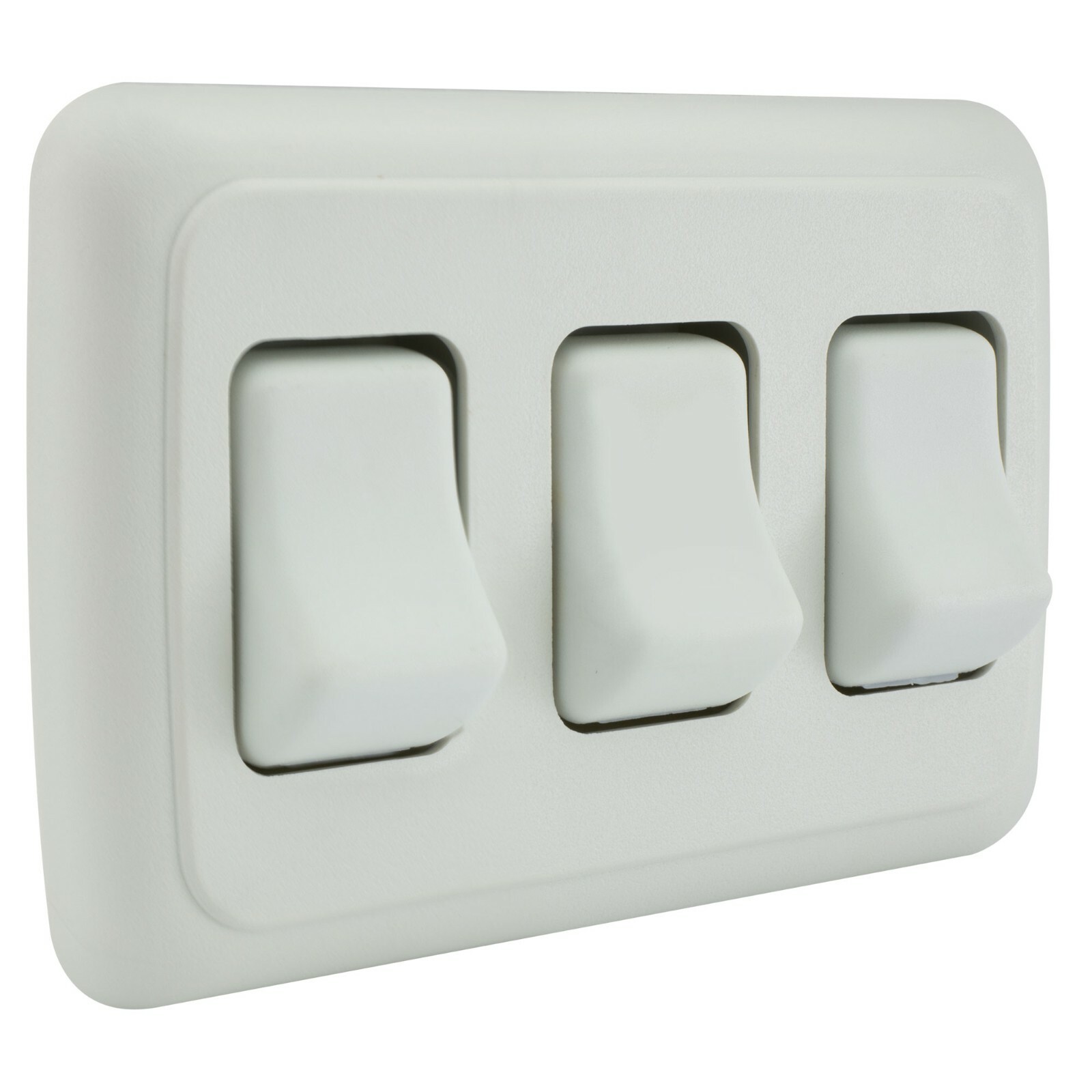 RV Switch SPST Switch On / Off 3 Gang Bezel RV Electrical Camper Switch