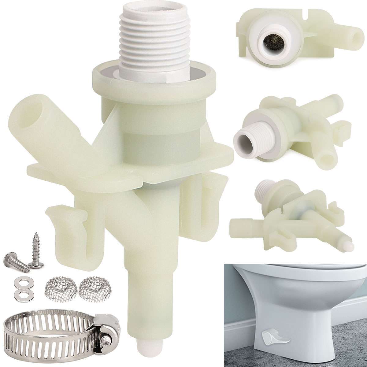 Upgraded Fit For Dometic Pedal Flush Toilet Water Valve RV 385311641 300 310 320