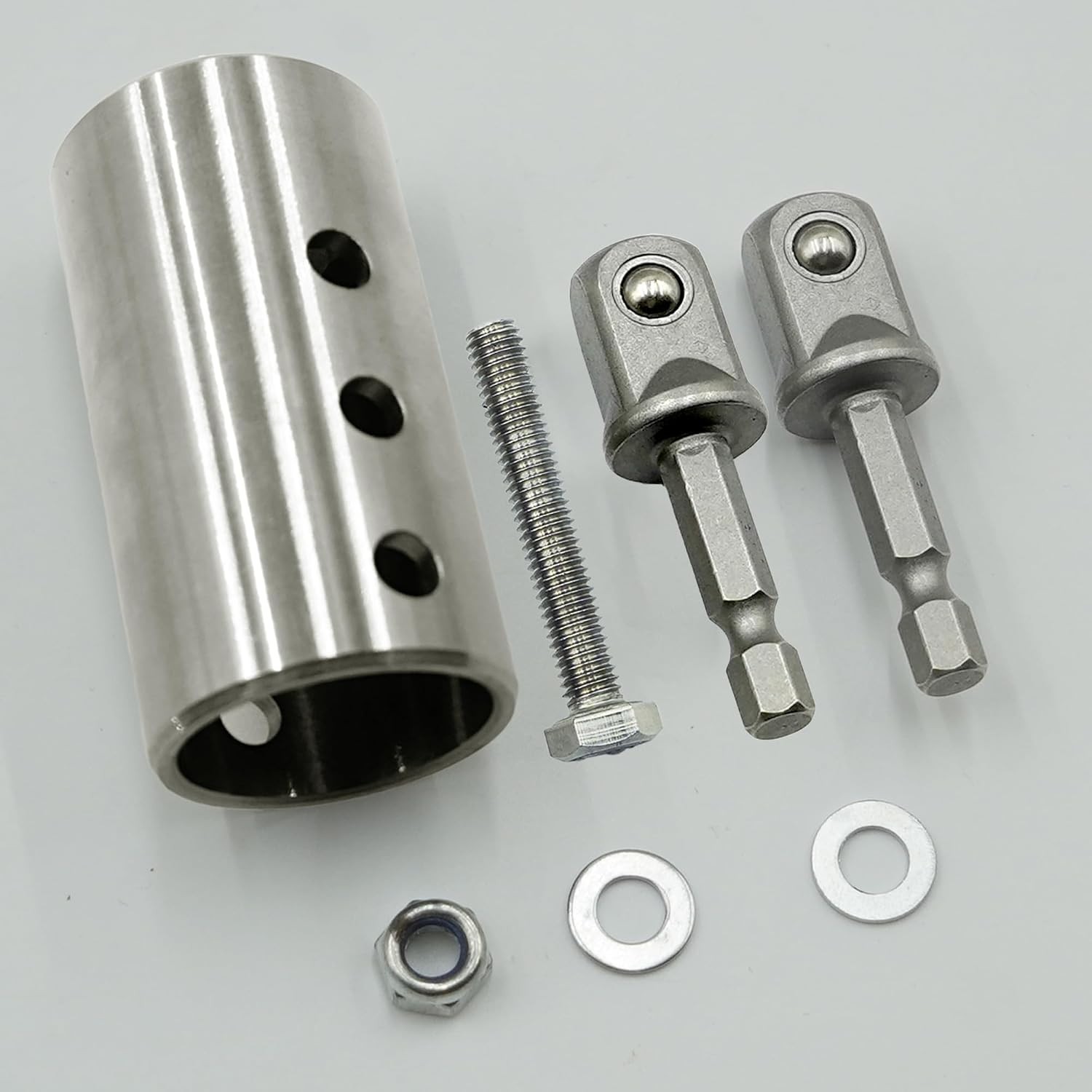 Trailer Jack Adapter Stainless Steel Compatible with RV Truck Trailer 1/2in D…