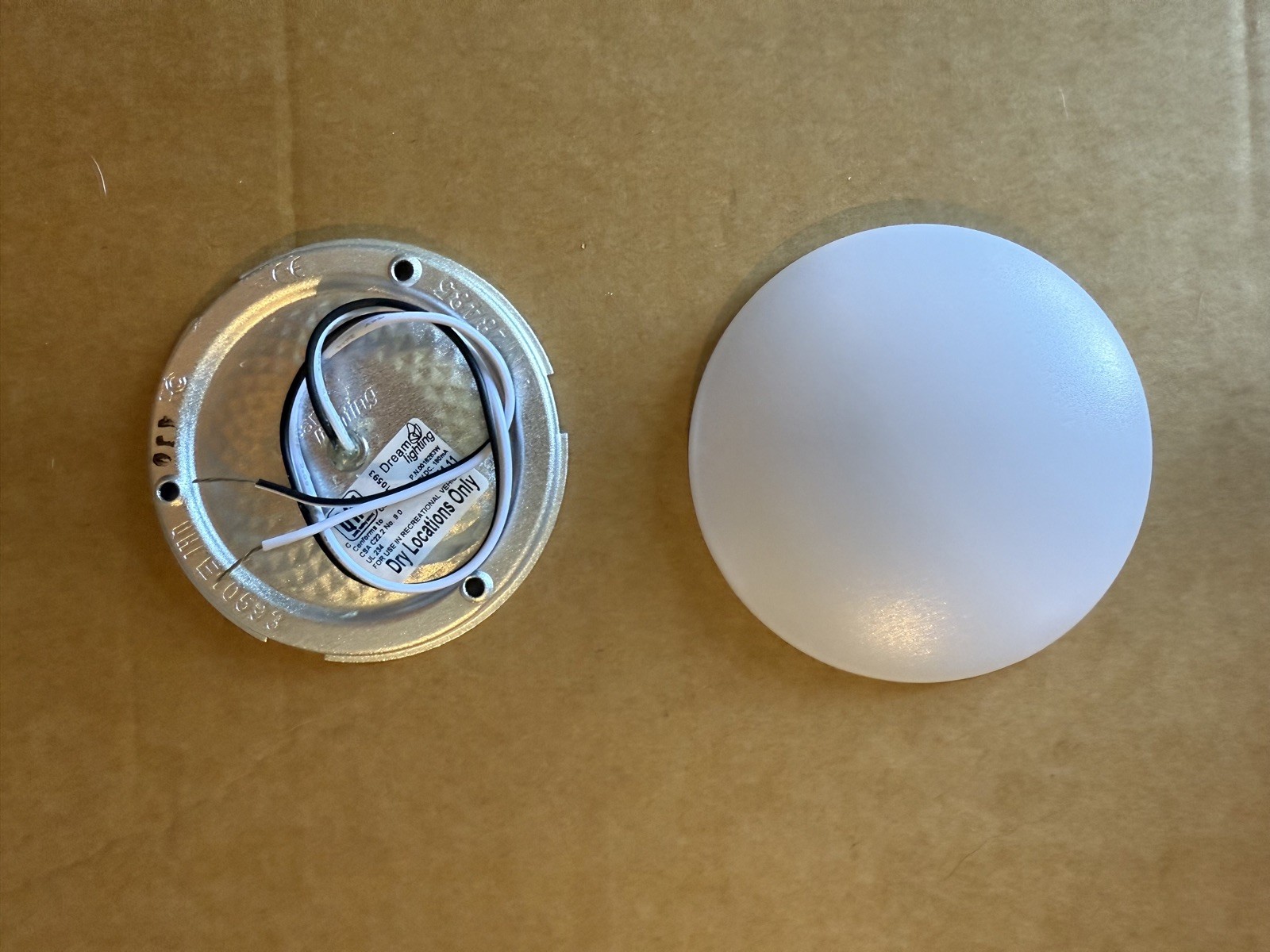 3 PACK 3.5″ 12V DREAM LIGHTING LED Ceiling Under Cabinet Dome Lamp Camper/RV