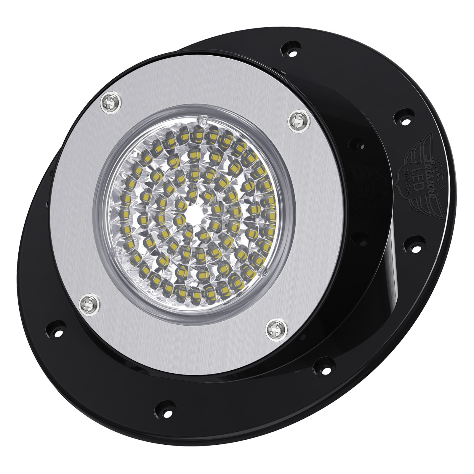 Rv Trailer LED Surface Mount Round Porch Light Weekend Warrior 5 IN 90606 Black