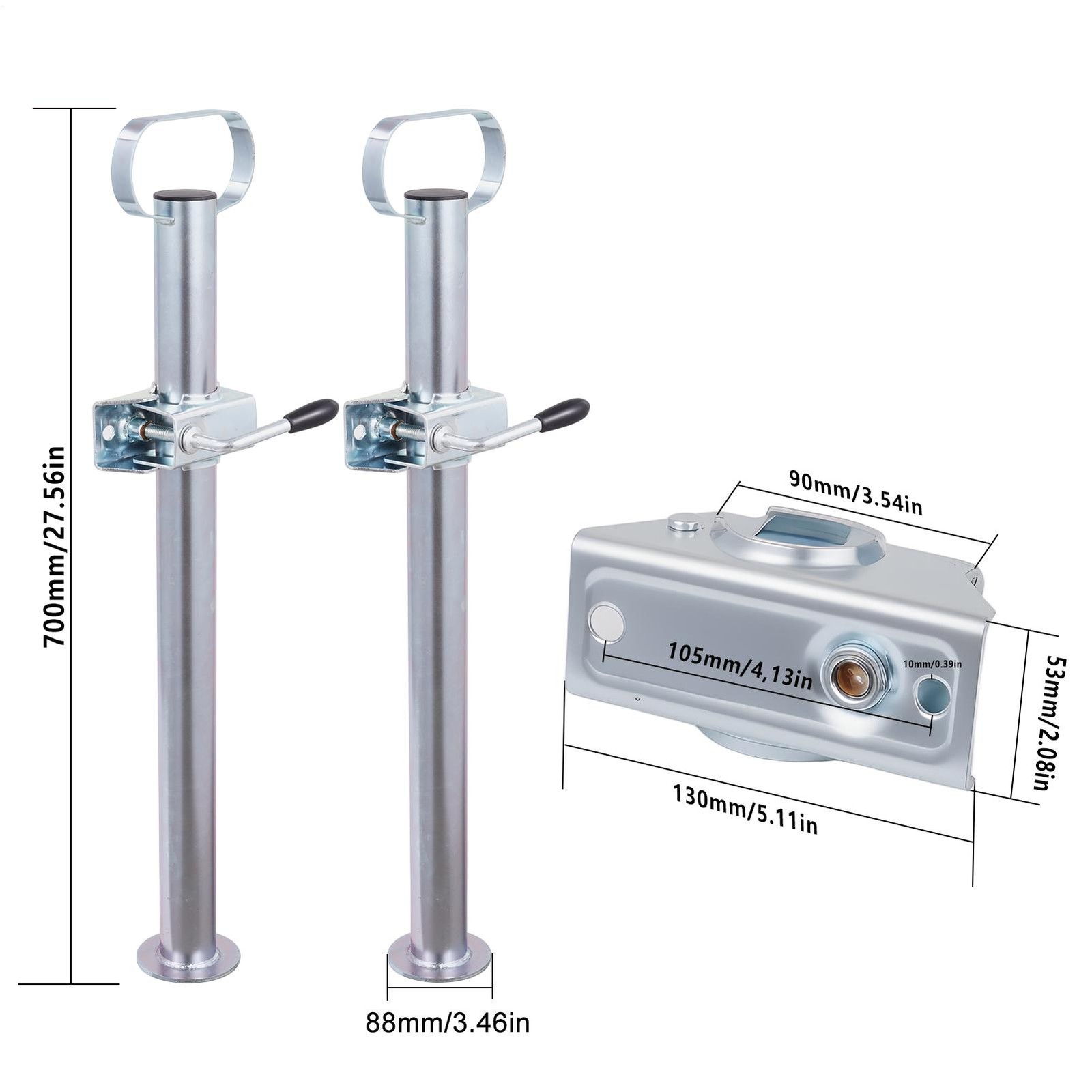 Support Stabilizer Jacks Trailer 2 Pack Adaptable To Any Type Of Trailer