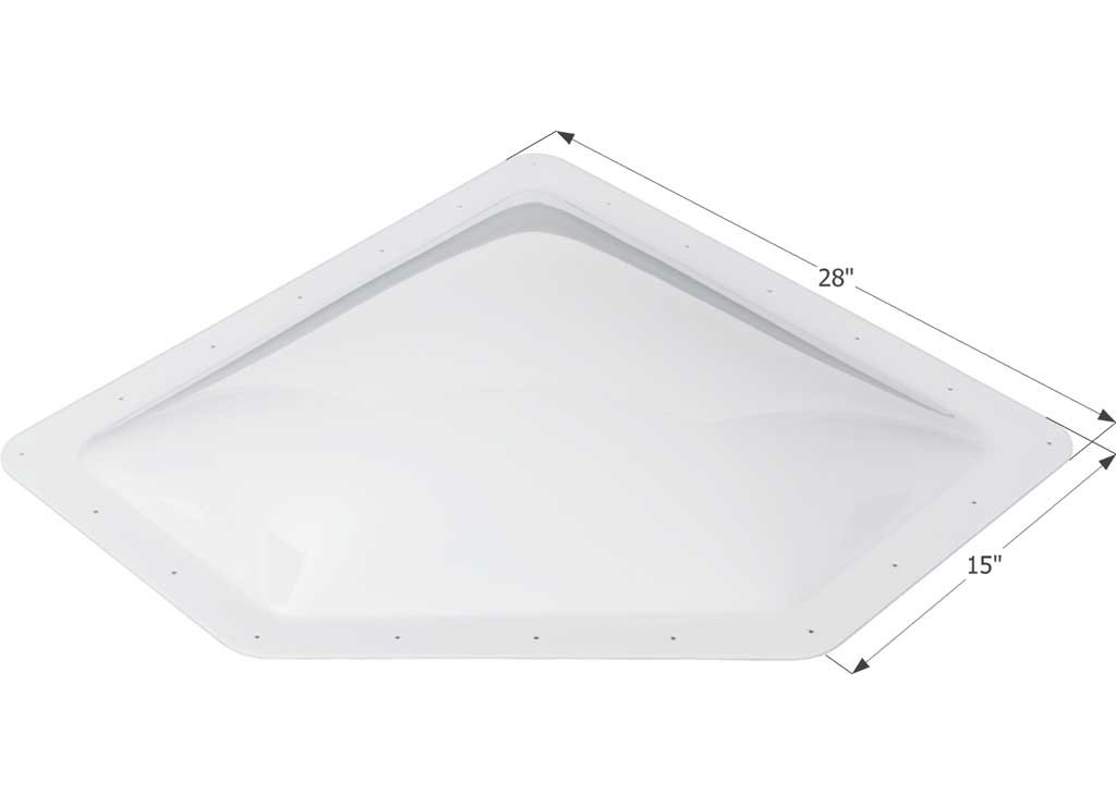 Icon 01867 NSL2412W Neo Angle RV Skylight, 24″ x 12″ – Translucent White