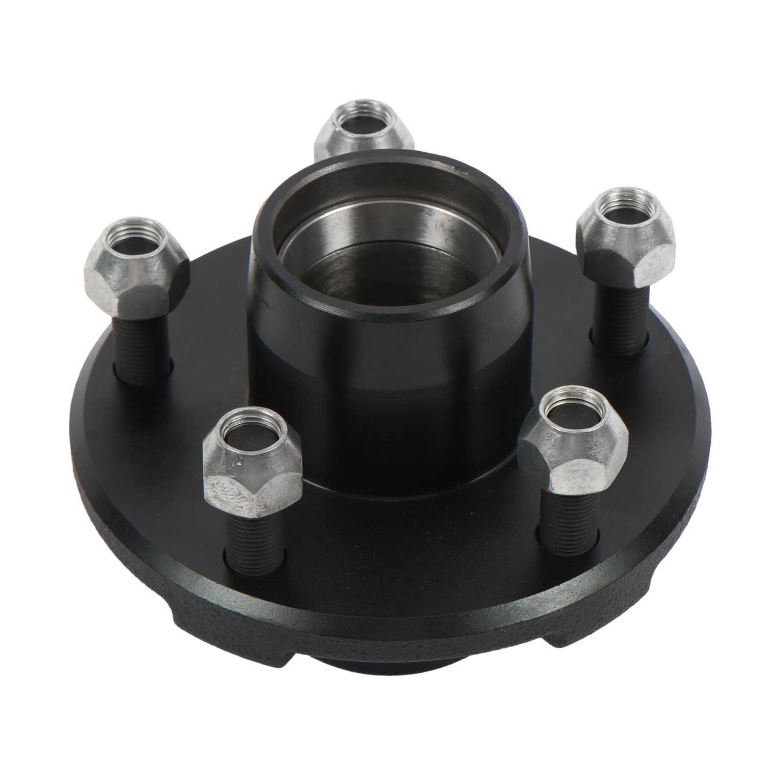 Pre-Greased Pair of 5-Bolt on 4-1/2 Inch Hub Assembly and 1″ Square BT8 Spindle