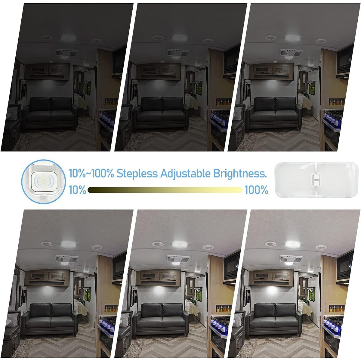 2-10x 12V Led RV Ceiling Dome Light RV Interior Lighting for Trailer Camper Boat