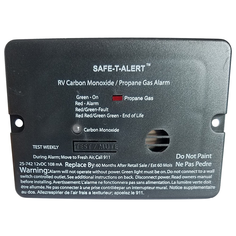 Safe-T-Alert Combo Carbon Monoxide Propane Alarm – Surface Mount – Mini – Black