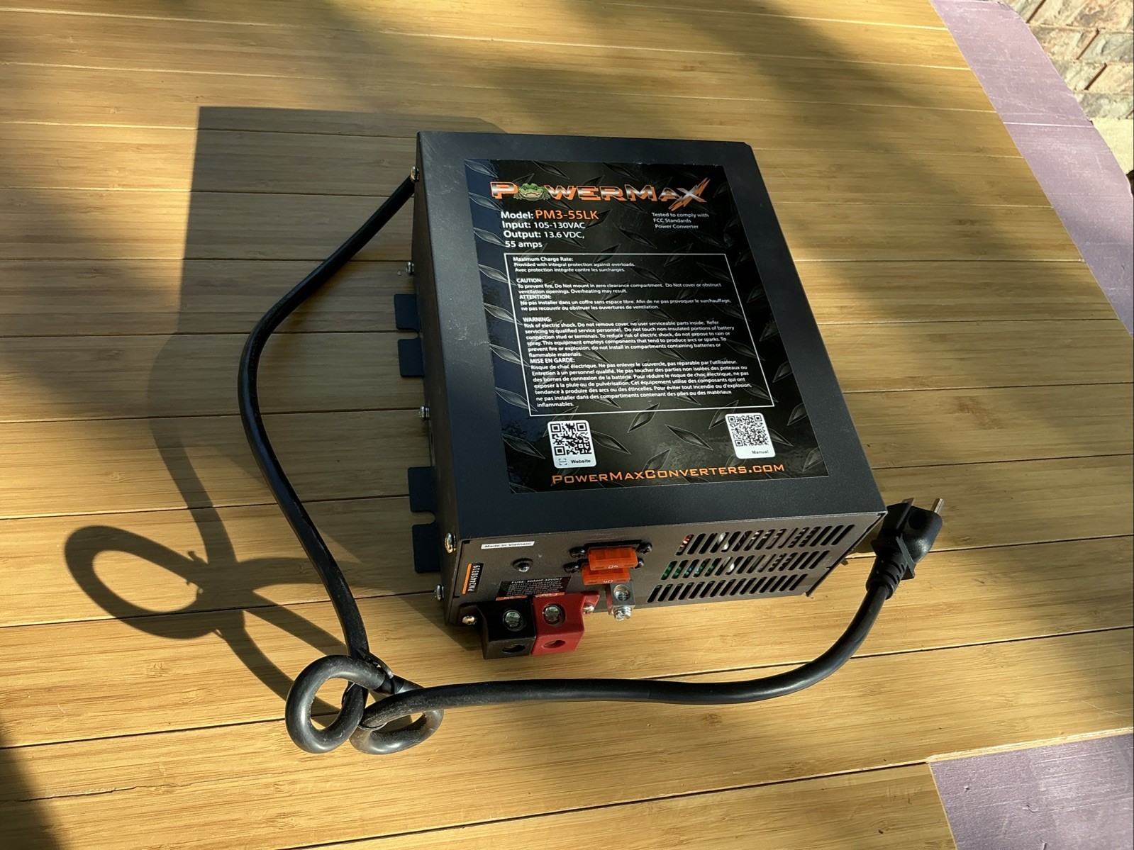 PowerMax PM3-55LK 12 Volts 55 Amp Power Converter Battery Charger LED PD9260-C