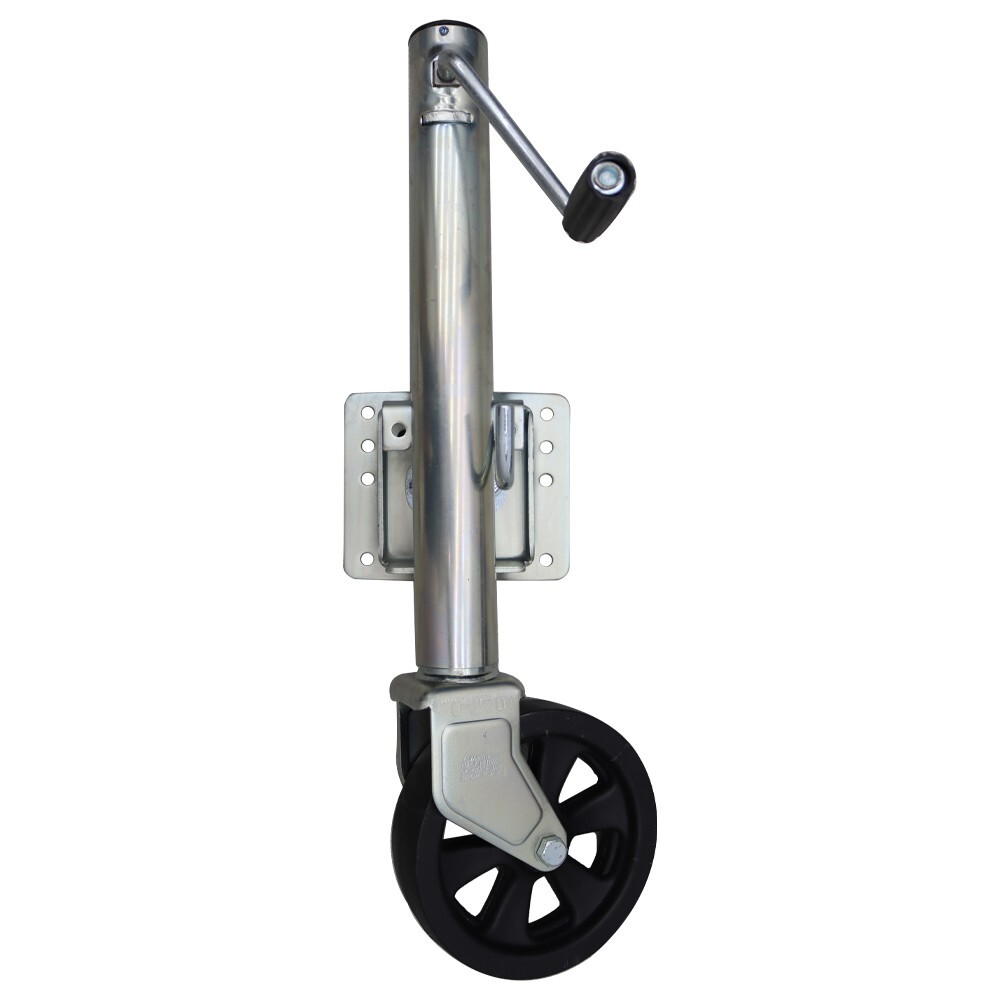 8″ Wheel Rv Trailer Jack Loading 1500lbs Stroke 9.8″ Mounting Screws Jack Stand