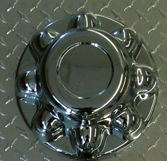 (1) CHROME Trailer Wheel Hub Cap Covers SHARP!! 16″ 13/16″ 8H rims QT765CHN