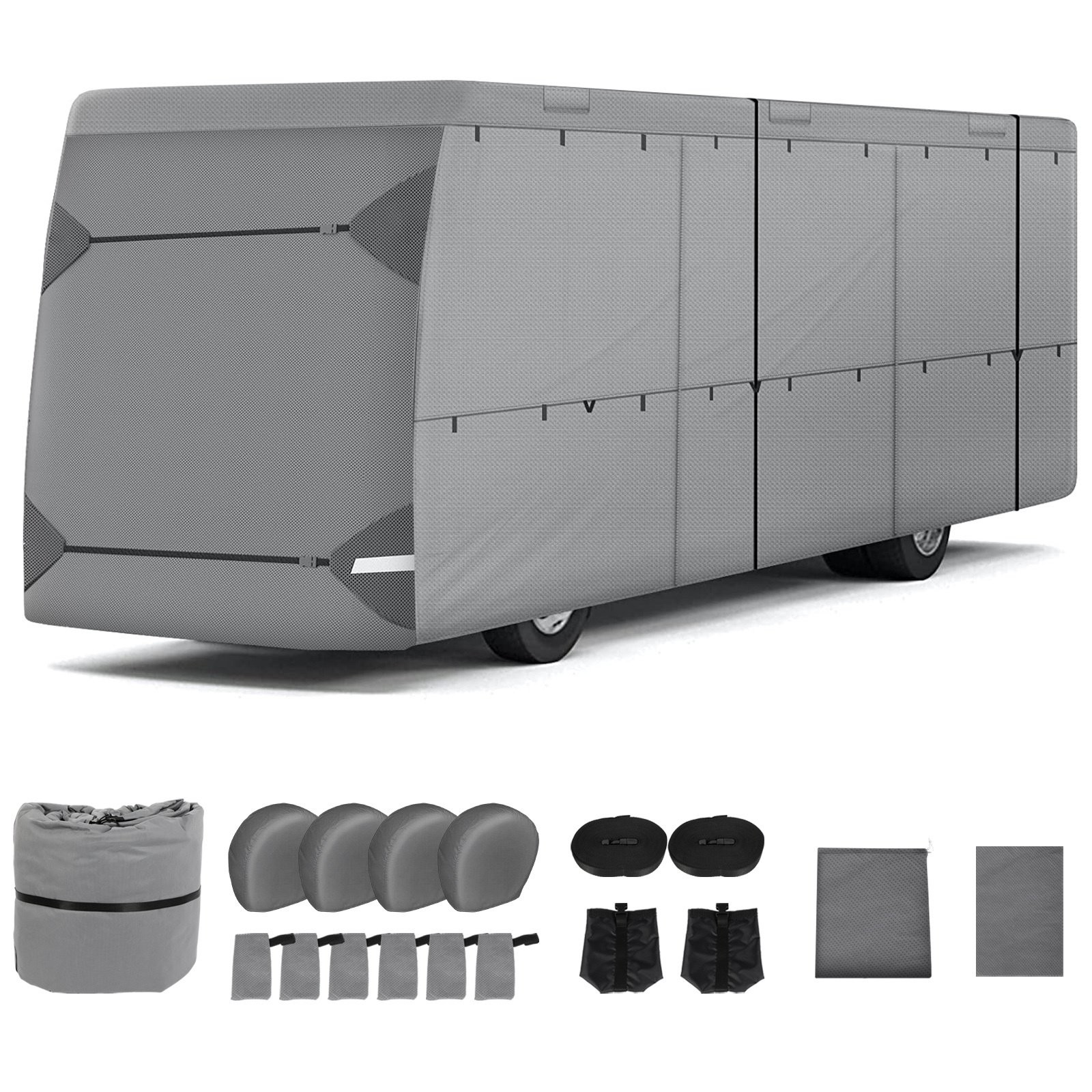 RV Cover 31′-34′ Class A Motorhome Cover Windproof & Waterproof Non-Woven Fabric