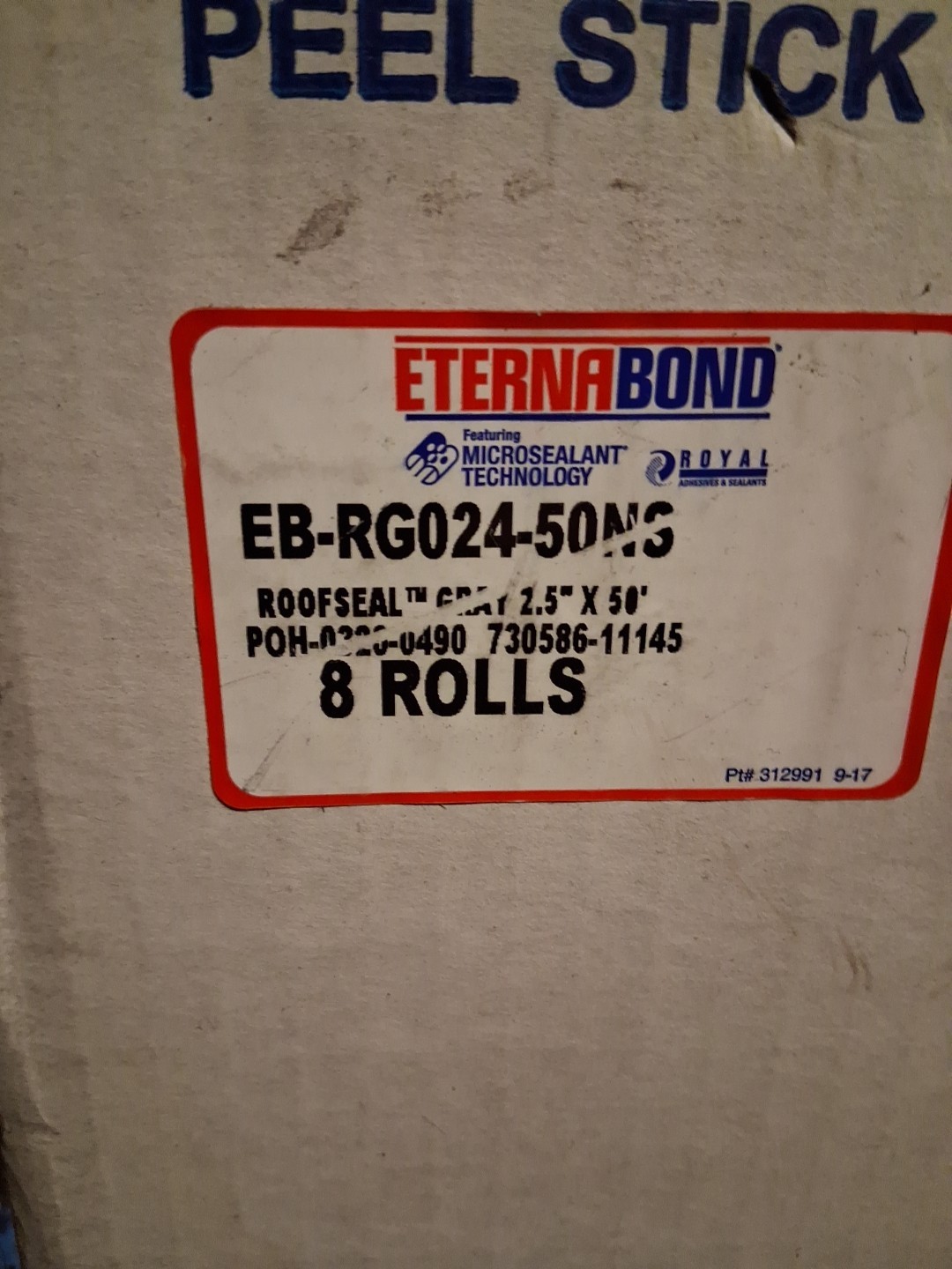 8 ROLLS! Eternabond 2.5″ x 50 ft Roof Leak Repair RV Tape Patch Seal Grey CASE