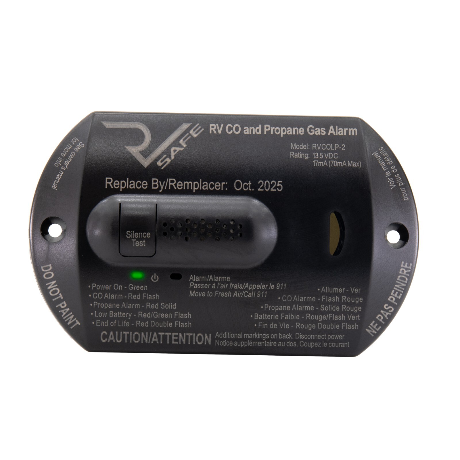 RecPro RV LP Propane Gas Detector with CO Carbon Monoxide Alarm