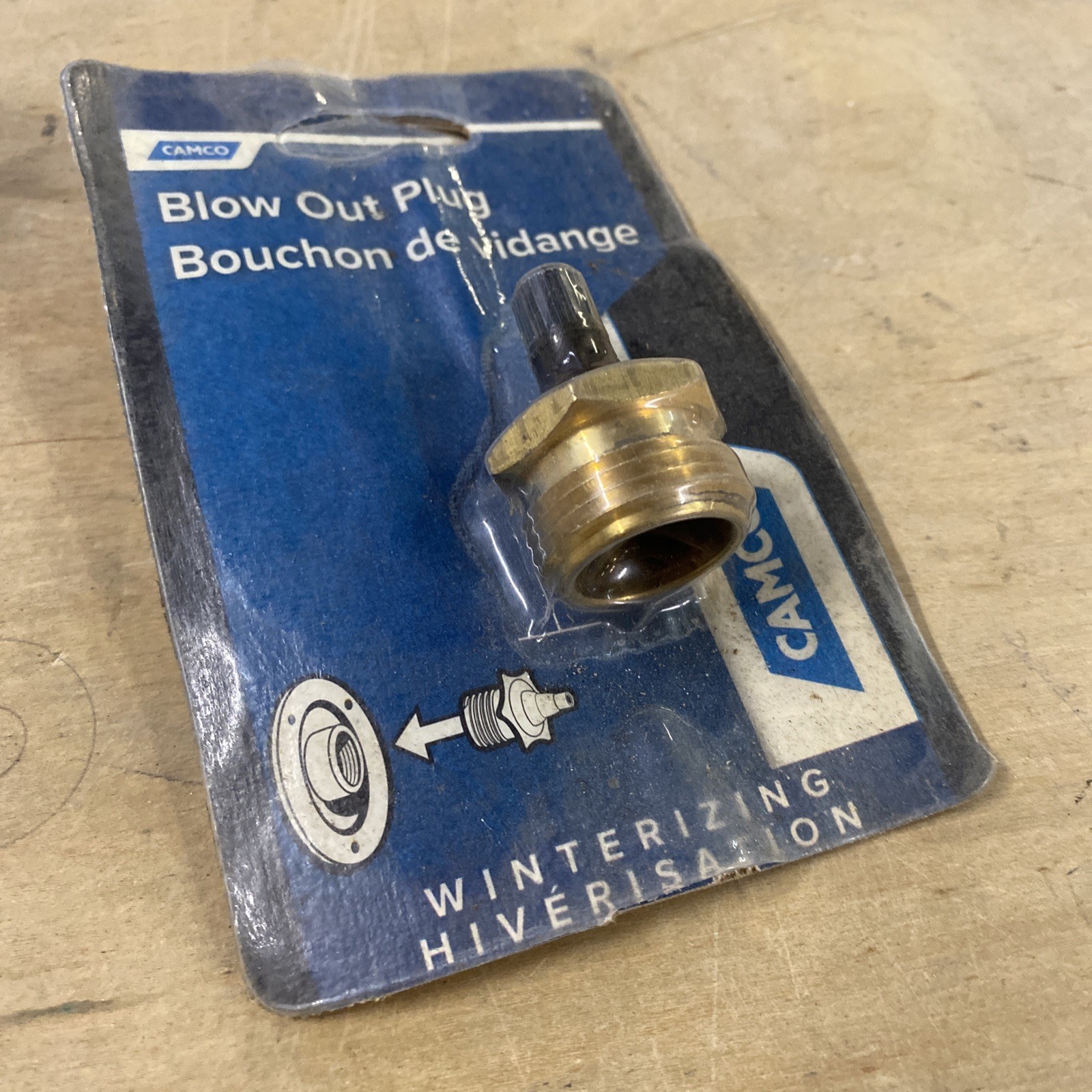 Camco 36153 Heavy Duty Brass Blow Out Plug Helps Clear the Water Lines in RV