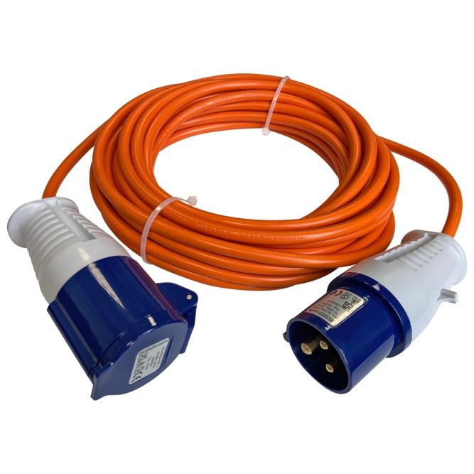Caravan Hook-Up Cable Lead 230v 10m Touring Camping Motorhome Site Extension