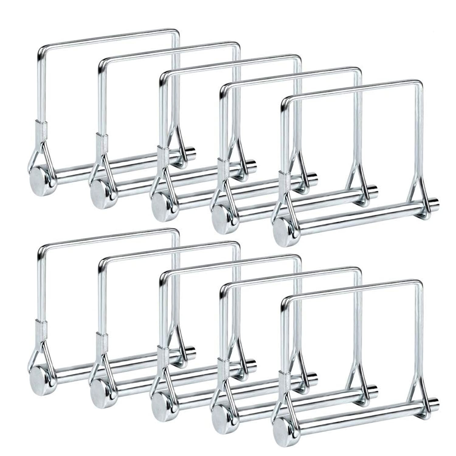 10 Pack Heavy Duty 1/4×4 Inch Trailer Coupler 0.25 inches x 4 inches, Silver