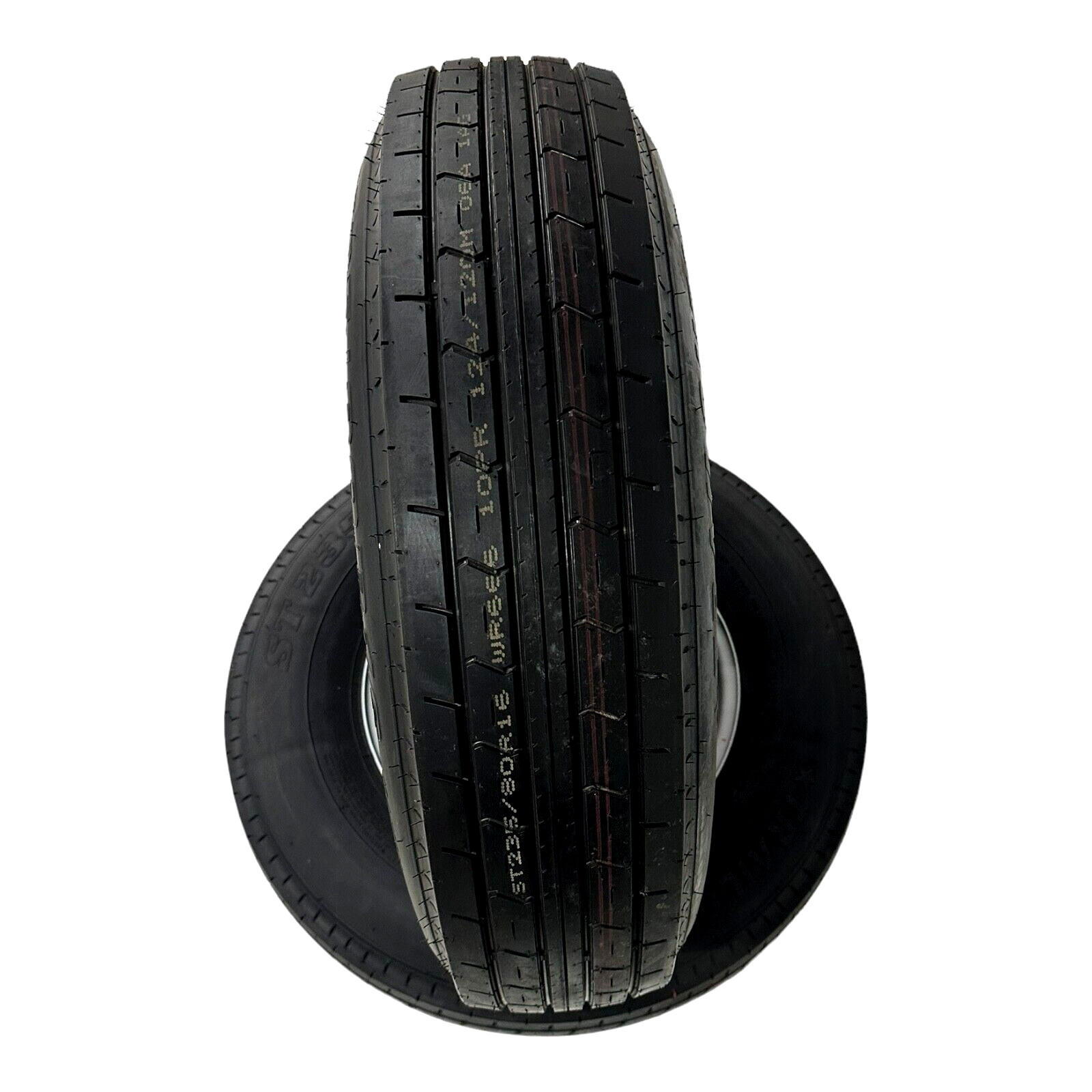 2-PK Trailer Tire On Rim ST235/80R16 Radial LRE 6Lug 6×5.5″ Modular Silver Wheel