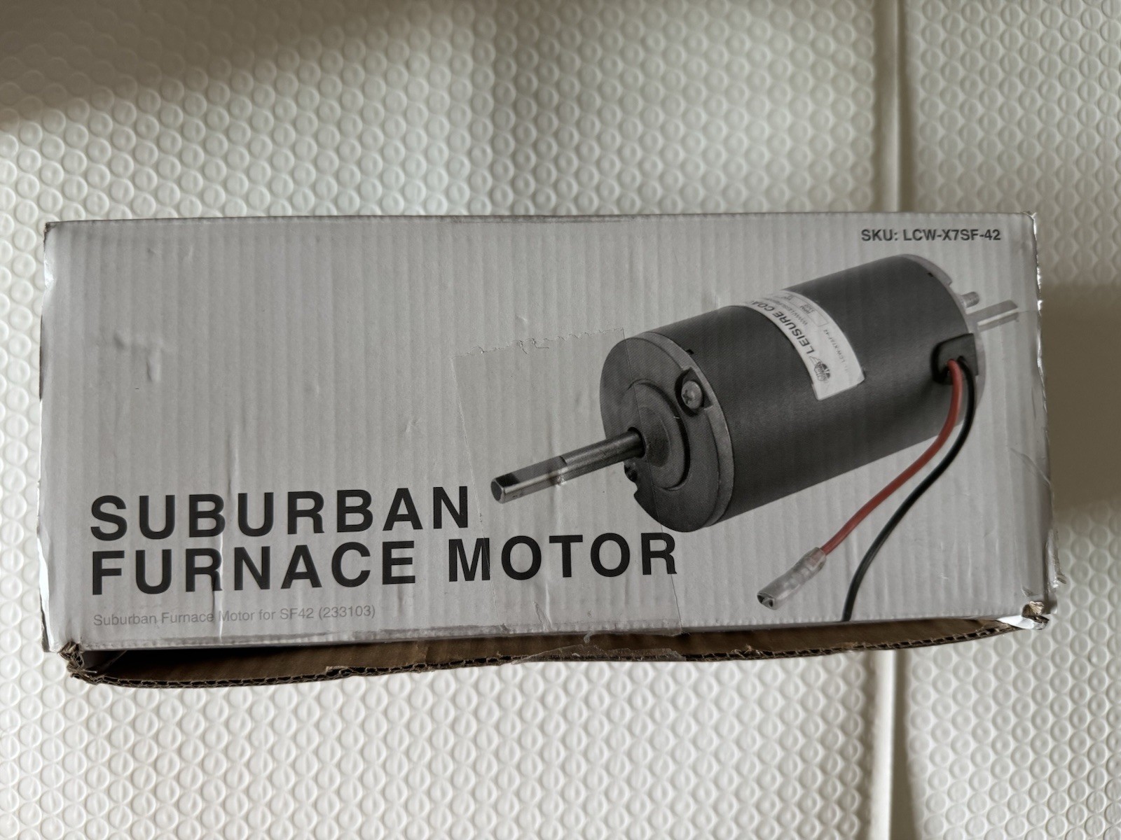 Leisure Coachworks Suburban Furnace Motor for SF-42, 233103 12Volt DC 3300 RPM