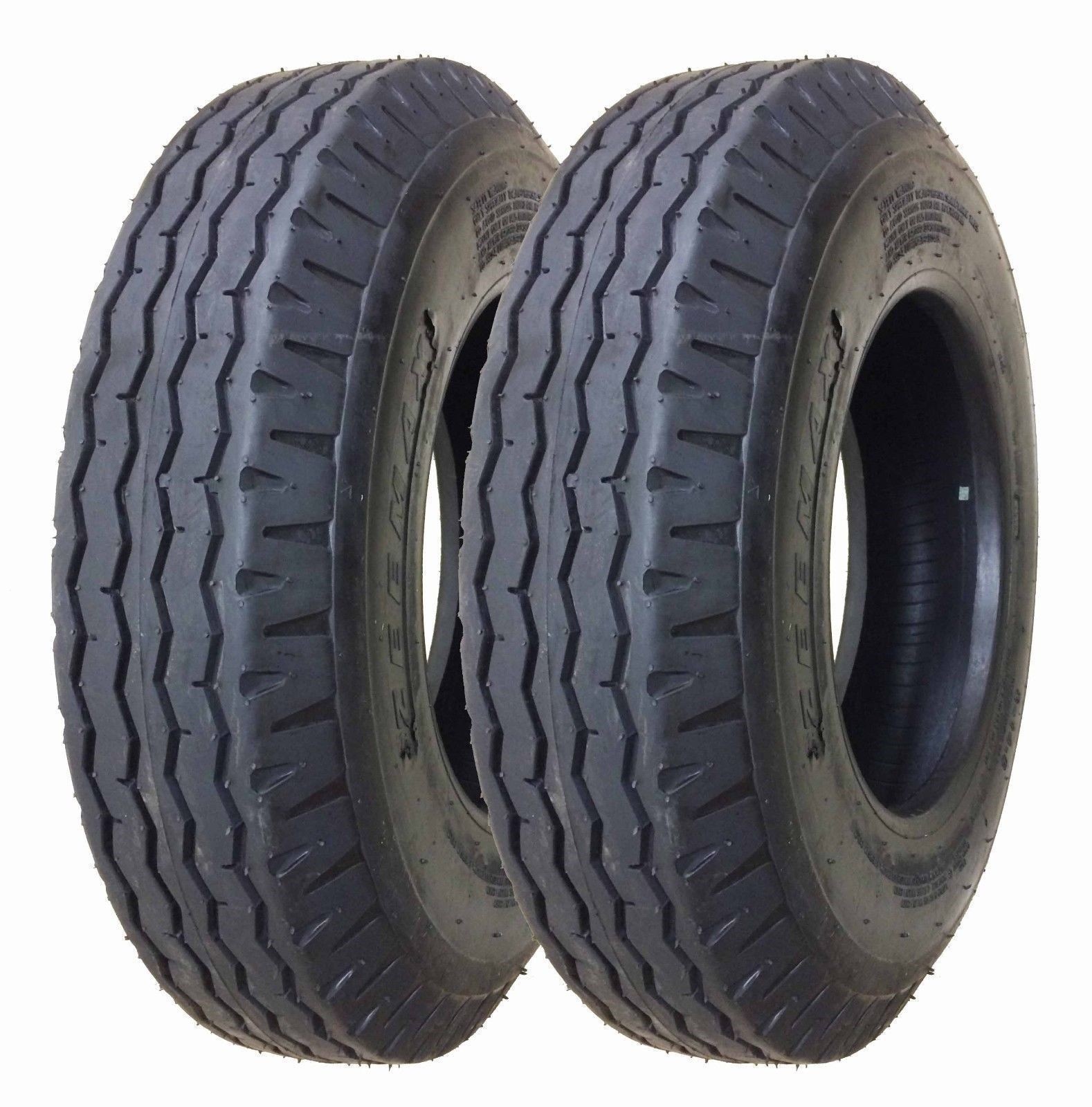 2PC 8-14.5 8×14.5 Trailer Tires 8 14.5 Heavy Duty 14PR Highway Tire Load Range G