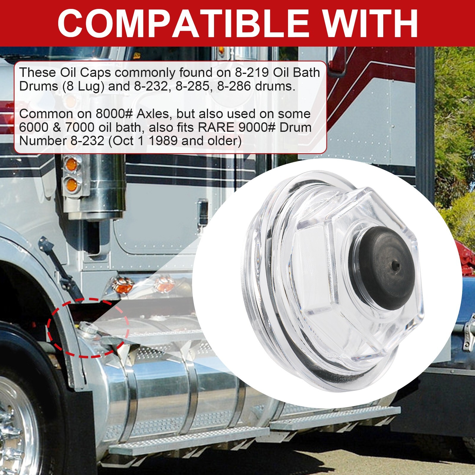4PCS Replacement 8K 2-7/8″ Oil Bath Caps Trailer Axle For Dexter 21-35 LCI 8000#