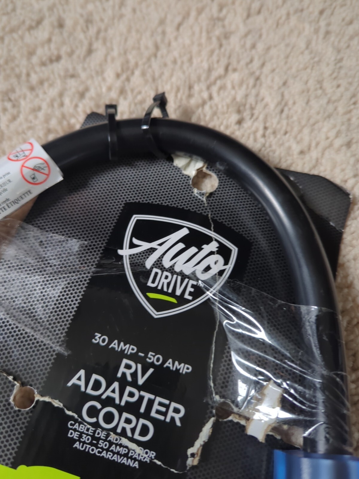 Auto Drive 30 Amp Male – 50 Amp Female RV Adapter Cord, RVs / Mobile Homes 1.5FT