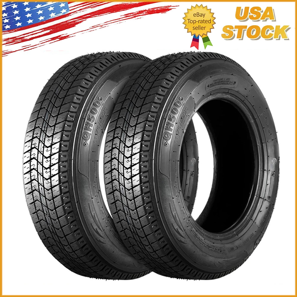 Set 2 ST205/75D14 Trailer Tires 205/75/14 Heavy Duty 6PR 205 75 14 Tubeless New