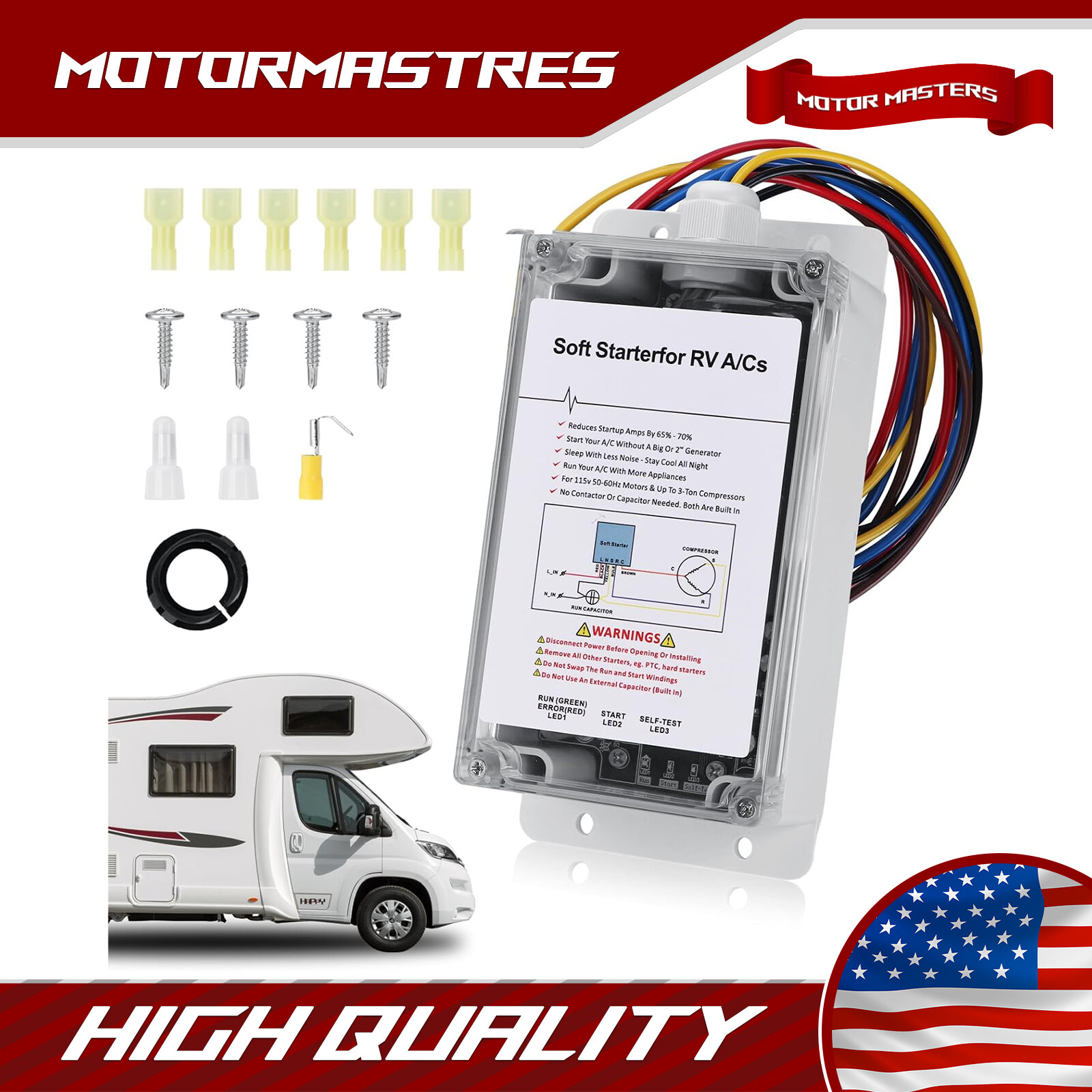 Soft Start For RV Air Conditioner With a Small Generator RV A/C Starter Unit US