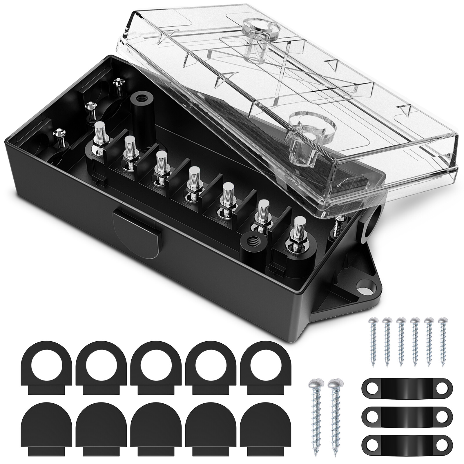 12v 7Way Wiring Trailer Junction Box 7Pin Tail Light Wire Connection Box For RV